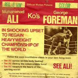 Combat de Boxe "Muhammad Ali contre George Foreman"