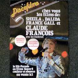 Affiche Publicitaire DiscoFilms "Claude François"
